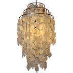 Capiz Hanglamp Vintage Design Lamp Parelmoer Opaline Schelp thumbnail 1