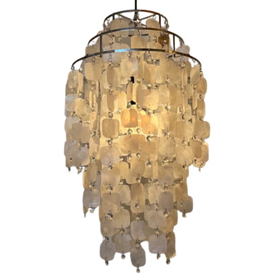Capiz Hanglamp Vintage Design Lamp Parelmoer Opaline Schelp 1