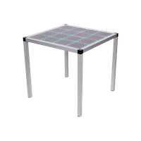 Vintage Bijzettafel Met Blauwe Tegels, 1970S