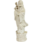 Guanyin - Blanc De Chine - Chinees - Wit Porselein - Beeld - Midden 20E Eeuw - thumbnail 1