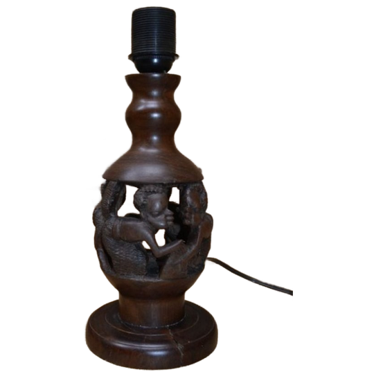 Schemerlamp Mens Figuur Tropisch Hout 1