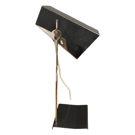 Black And Chrome Table Lamp By Josef Hurka For Napako 1960s 1