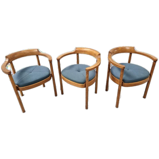 3x Henning Jensen & Torben Valeur Munch Møbler M40 Stoelen 1