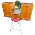 Brocante Badkamerkastje Met Oude Spiegel / Medicijnkastje thumbnail 1