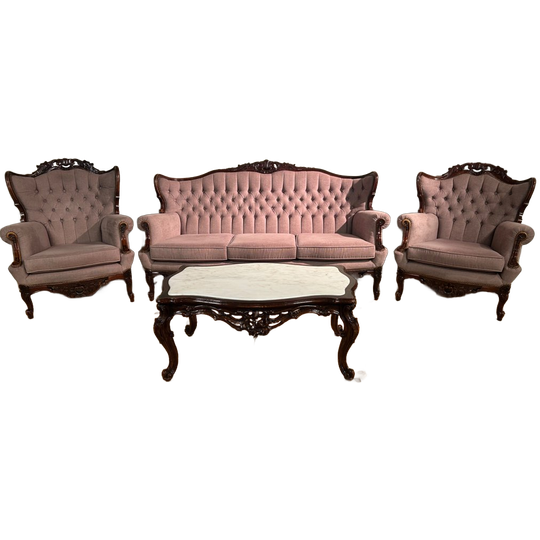 Compleet Vintage Barok Bankstel Top Conditie ! 1