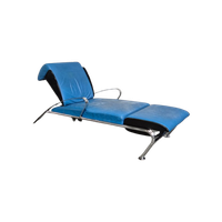 Blauw Lederen Lounge Stoel Futuro 3 Door Massimo Iosa Ghini Voor Moroso - Italië Jaren 80