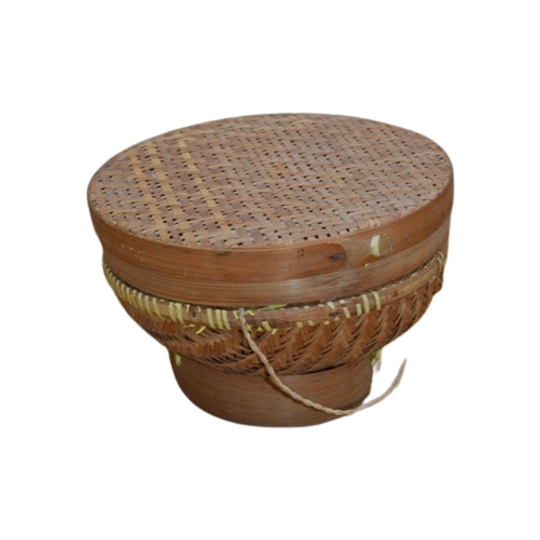 Vintage Bamboe Rijstmand Tweedehands 1