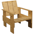 Crate Lounge Chair, In The Style Of Gerrit Rietveld, 1980s. thumbnail 1