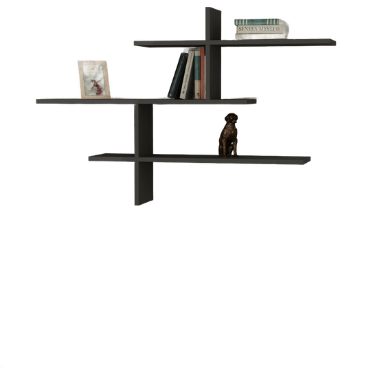 Evila Originals Leo Wandplank Houtfineer Antraciet 1
