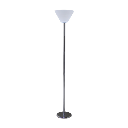 Vintage Vloerlamp - Wit, Zilver, Chroom | 01411 1