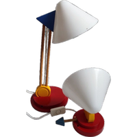 2x Vintage Ikea Memphis Style Lamp Ettore Sottsass