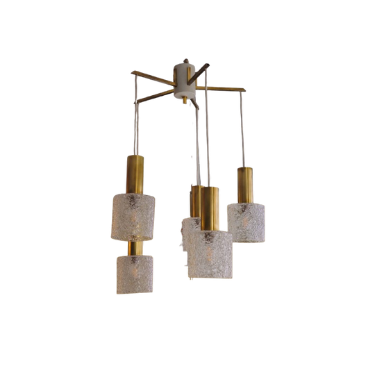 Vintage Cascade Hanglamp Plafondlamp Lamp Messing 1