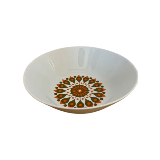 Bavaria Vintage Retro Witte Kom Schaal Mandela Bloem Oranje Groen | Kerst 1