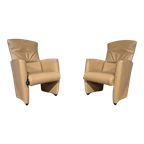 2X Jori Vinci Fauteuils - Geel - Leder - Design - Topstaat thumbnail 1