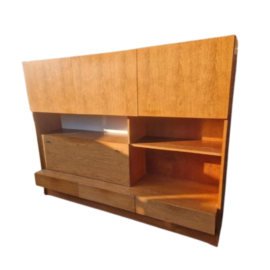 Vintage Teak Royal Board Sweden Wandmeubel Design Mid Centur 1