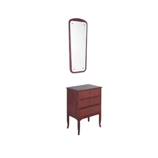 1970’s Swedish Hallway Set Of Lowboard And Mirror 1