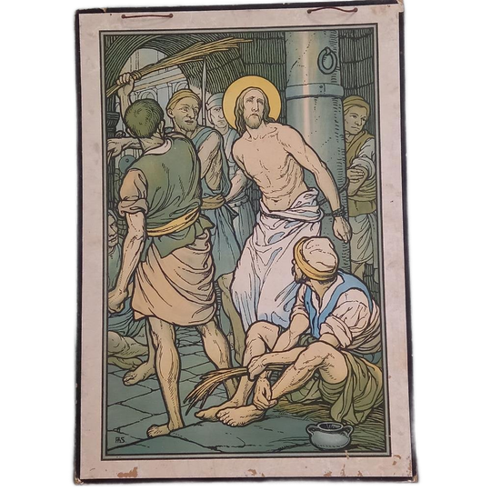 Religieuze Dubbelzijdige Antieke Schoolposter 1