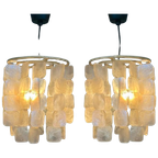 Set Van 2 Capiz Schelpen Schelp Hanglamp Hanglampen Bamboe Frame thumbnail 1