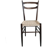 Set Vintage Keukenstoelen Lichtgewicht Gio Ponti Style Donkerbruin