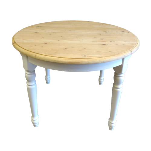 Prachtige Witte Landelijke Ronde Tafel