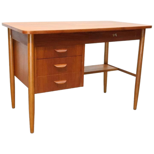 Deens Bureau Teak Mid Century Deens 1