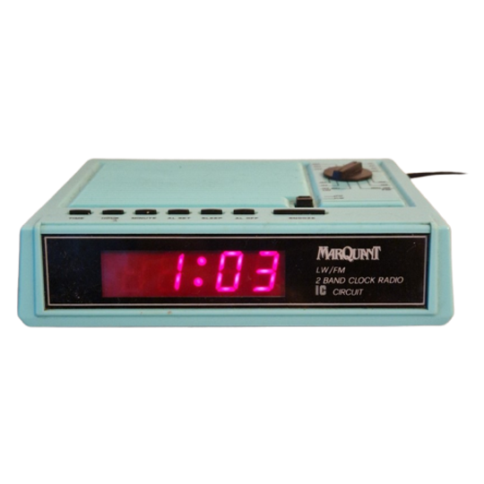 Vintage Mintgroene Wekkerradio 1