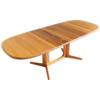 Vintage Glostrup Deense Ovalen Uitschuifbare Eettafel Tafel Massief Teak thumbnail 1