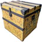 Fraaie Antieke Kist, Koffer, Hutkoffer Ideale Maat thumbnail 1