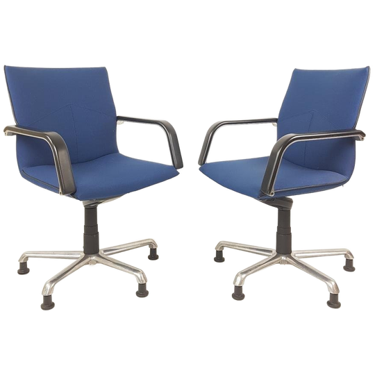 2 Artifort Bureaustoelen Blauw | Blauwe Bureaustoel Setprijs 1