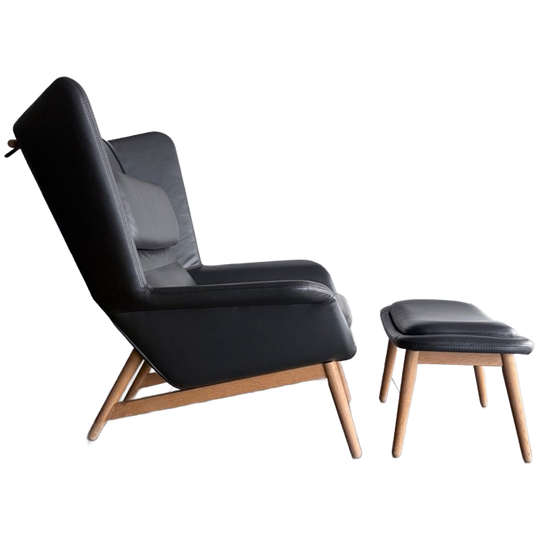 Boconcept Hamilton Leather Armchair + Ottoman 1