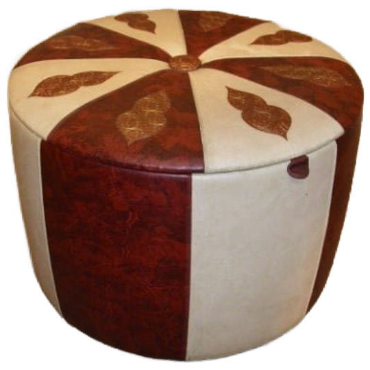 Vintage Jaren 70 Poef Van Skai Met Marrakech Stijl Decor En Deksel 1