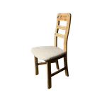 6x Vintage Keuken Stoelen Set , Nieuwe Teddy Boucle Bekleding thumbnail 1