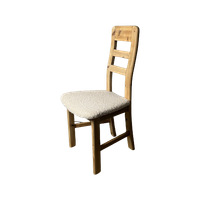 6x Vintage Keuken Stoelen Set , Nieuwe Teddy Boucle Bekleding
