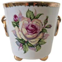 Vintage Bloempot Jaren 60 Kitsch Rozen Bloempotje