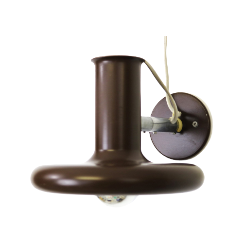 Top Design Fog & Morup Donkerbruine Wandlamp - Model Optima 5 - Ontworpen Door Hans Due - Midcent
