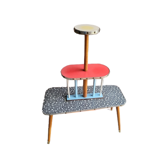 Unieke Vintage Planten Etagere Met Boekenrek 1