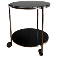 Rvs En Zwart Glas Trolley IKEA 80’s Vintage