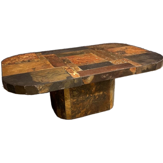 Brutalistische Salontafel Leisteen, Jaren ‘60/‘70 1