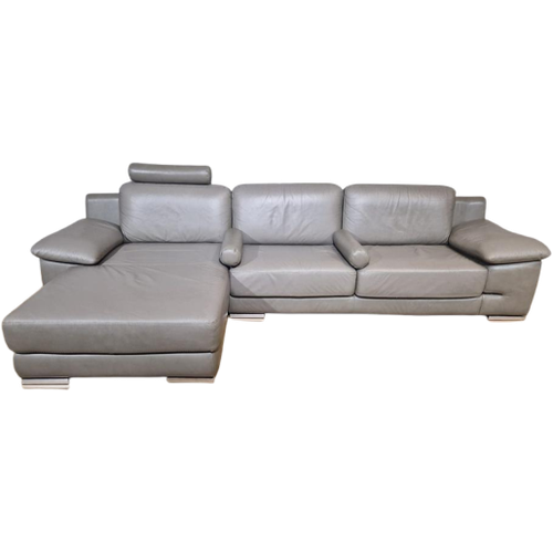 Chateau Dax Hoekbank - Grijs - Taupe - Leder - Design -