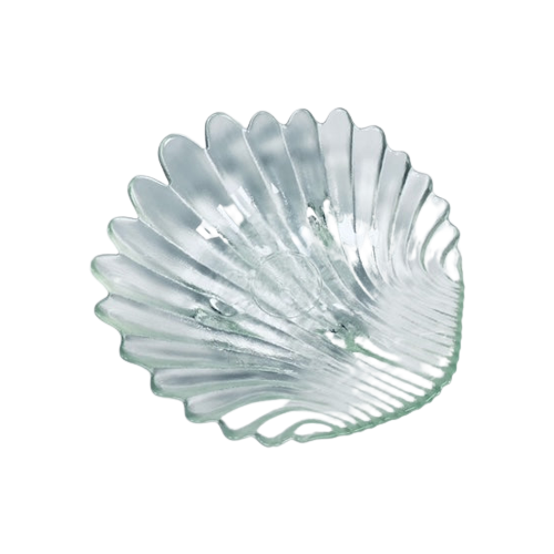 Vintage Glass Seashell-Shaped Fruitbowl