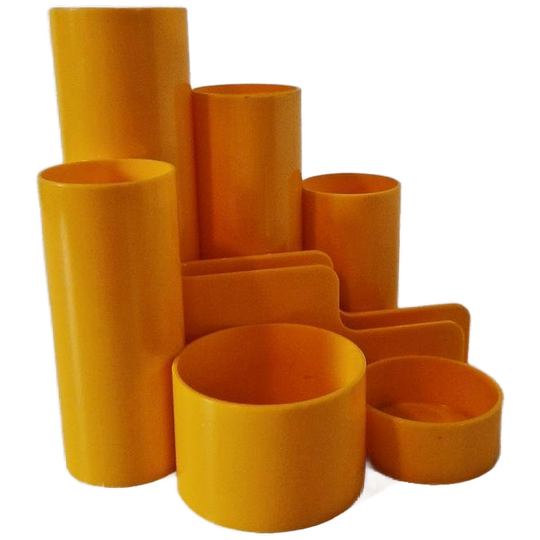 Vintage Pennenbak Spaceage Maisgeel Pennenbakje Retro 70's 1