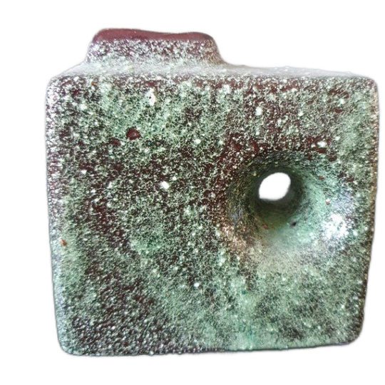 Fat Lava Chimney Vaasje - Groen  Bruisglazuur - Afina Rijnsburg 1