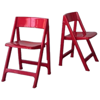 Jaren 80 Klapstoelen 2x Vintage Folding Chairs Rood Prijs Ps