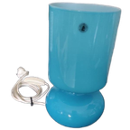 Vintage Tafellamp Ikea Lykta Blauw Glas thumbnail 1