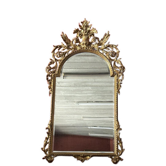 Grote Vergulde Geslepen Barokspiegel By Deknudt, Belgium 1