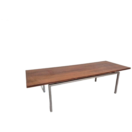 Mid Century Vintage Salon Tafel Met Zwevend Blad 1