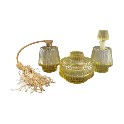 Pompadour Antieke Glazen Parfum Set