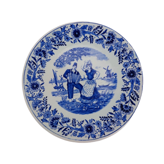 Bord Antiek Blauwe Delfts Petrus Regout Maastricht 1