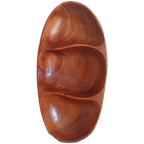Mid-century Houten Serveerschaal. Handgemaakt. Met Compartimenten thumbnail 1