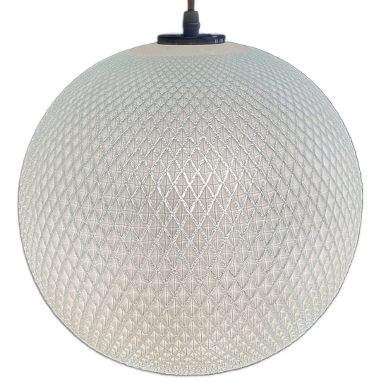 Glas Hanging Lamp Pattern Like A Golfball 1970s 1